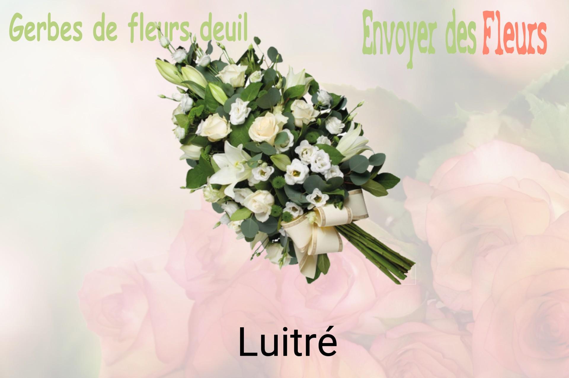 Gerbe de fleurs de deuil livrée à Luitré